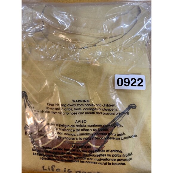 Life is Good Shirt Mens L Yellow Enjoy The Ride Hammock Long Sleeve Tee - Picture 5 of 5